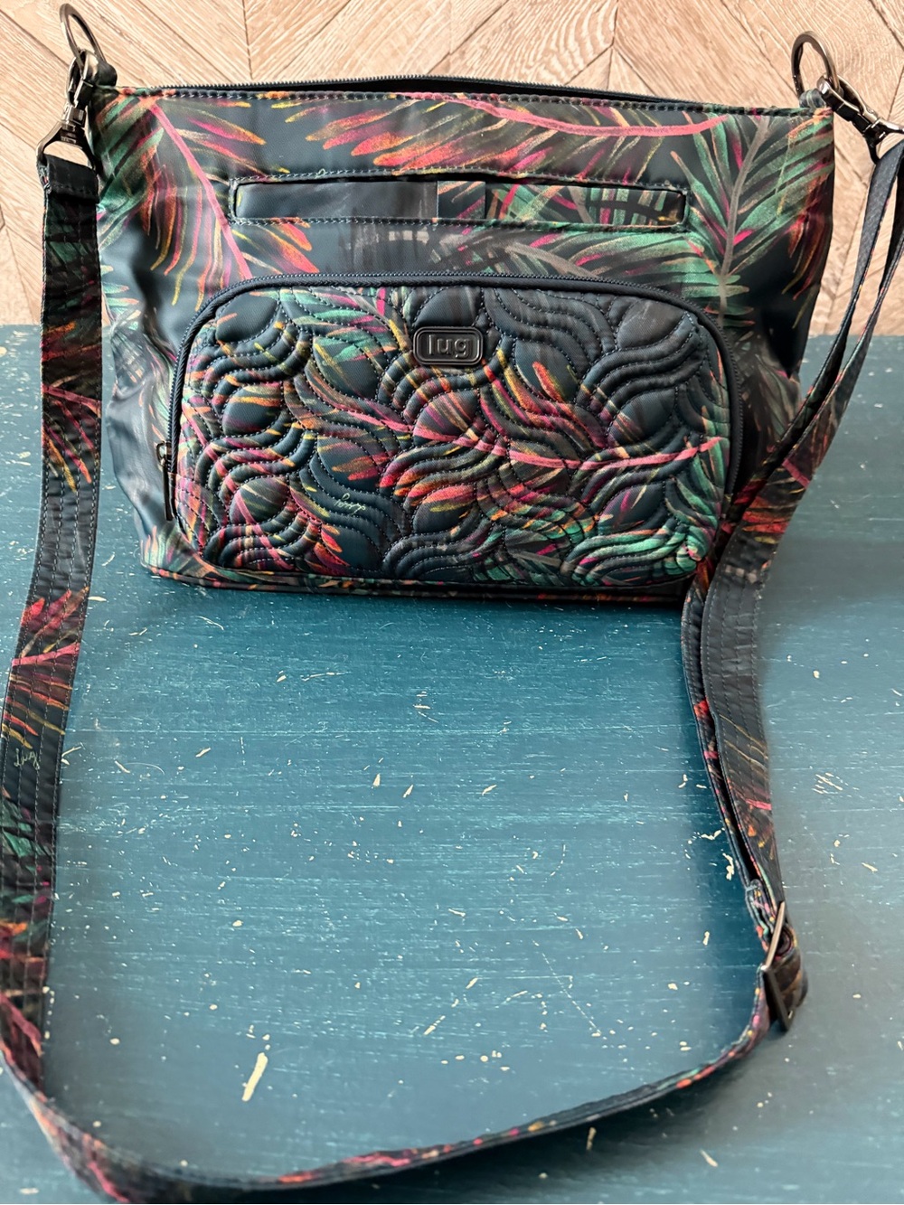 NWOT Rare Lug Samba XL Crossbody Bag in Tropical Multi